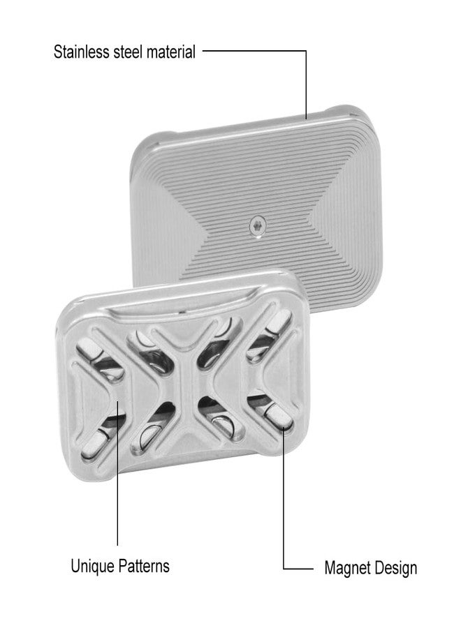 7JI EDC Fidget Slider Push Card Toys,Metal Push Pull Rotation, Relieve ADHD/Anxiety/Stress Metal Fidget Toys Desk Toys,Infinite Stainless Steel Curved Surface - Image 3